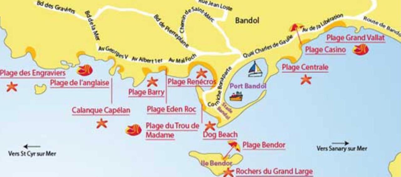 L Annexe 50M De La Plage Bandol Esterno foto
